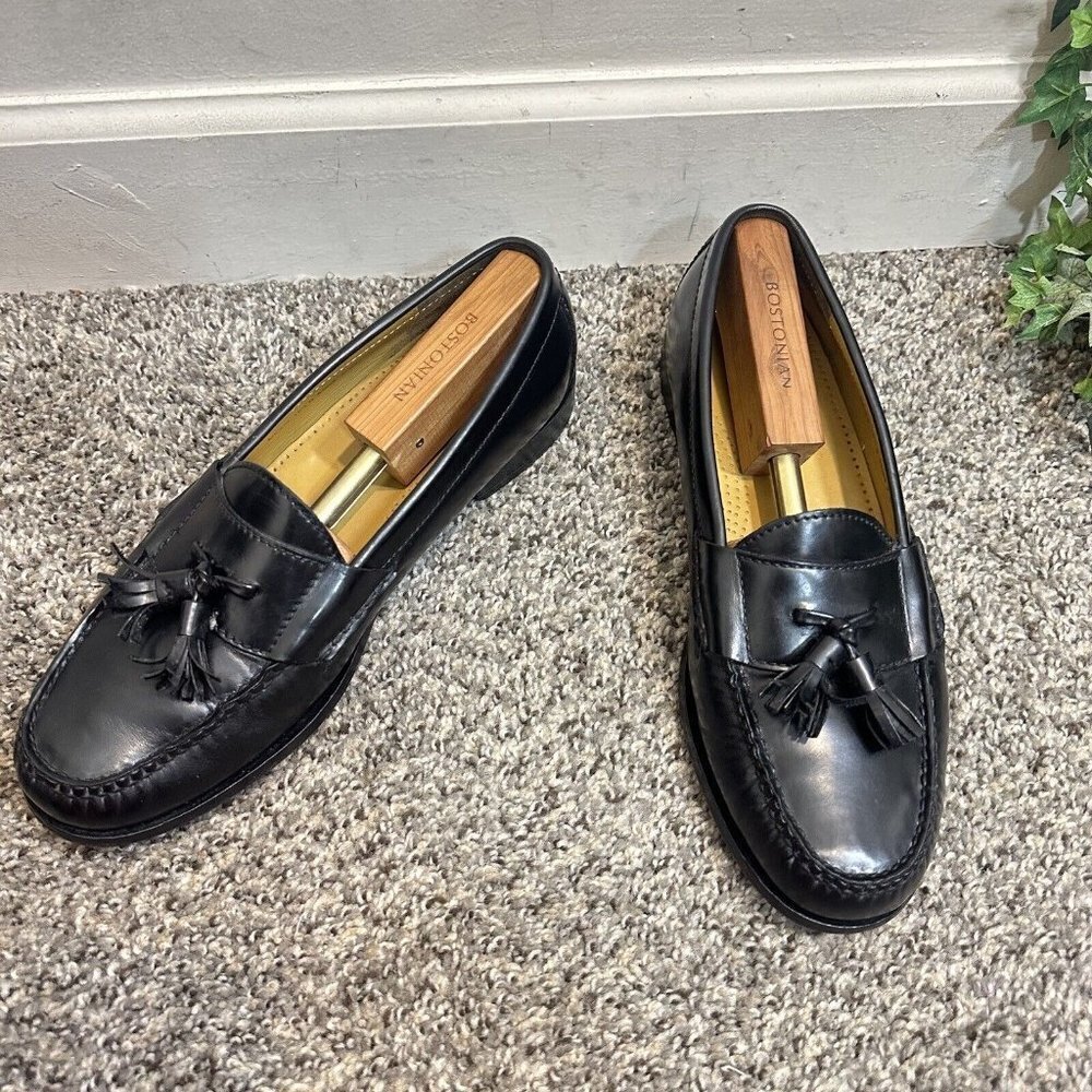 Cole Haan Mens Pinch Tassel Moc Toe Black Leather Loafer Slip On Size 10.5 D - Picture 4 of 10